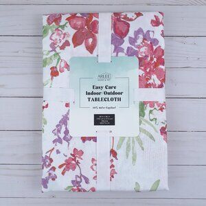 Fabric Tablecloth Indoor Outdoor Floral Flowers 60x84 Bright Maybel